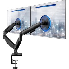 17-32 Çift Kollu Monitör Kolu Vesa Uyumlu Tam Hareketli 9+9 kg Taşıma Kapasiteli Monitör Stand�