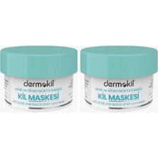 Akne ve Siyah Nokta Karşıtı Kil Maskesi 50 ml 2li Paket