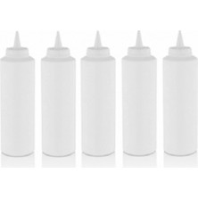 Moontime Alaçatı 5 Adet 1000 ml Mayonez-Hardal-Ketçap-Sos Şişesi