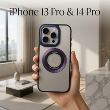 Iphone 14 Pro Mor Kenarlı Magnet Kılıf