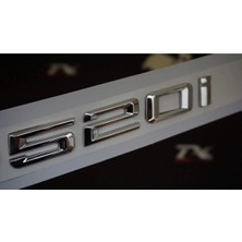Moontime Alaçatı Bmw 520I Bagaj Krom Metal 3m 3D Yazı Logo
