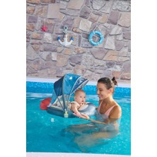 Mambobaby Yüzme Simidi - Penguin Pup, Emniyetli, Gölgelikli ve Ayak Destekli