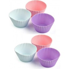 Moontime Alaçatı Silikon Kek Kalıbı Muffin 6lı 29931S