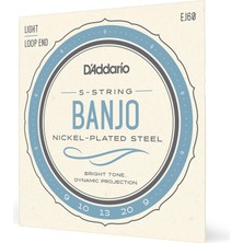 D'addario EJ60 Nickel-Plated Steel Banjo Teli (09–20)