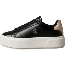 Calvin Klein Siyah Kadın Sneaker Flatform Lace Up Lth