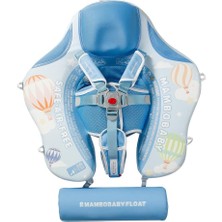 Mambobaby Yüzme Simidi - Hot Air Balloon, Emniyetli, Gölgelikli ve Ayak Destekli