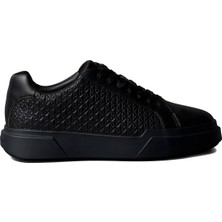 Calvin Klein Siyah Erkek Sneaker Chunky Cupsole Laceup Lth Aop