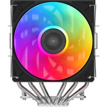 Ozkr Store Sama A60L, Black, 2X120MM Argb Fan, Kule Tipi Hava Soğutma, 6 Adet Gelişmiş Nikel Kaplı Bakır Isı Borusu, Cpu Fan (Amd ve Intel Tüm Işlemciler ile Uyumlu)