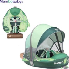 Mambobaby Yüzme Simidi - Krokodil, Emniyetli, Gölgelikli ve Ayak Destekli