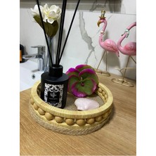 Moontime Alaçatı Ahşap Banyo Sepeti Düzenleyici Model Çap 20 cm