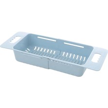 Asitan Lavabo Sepeti, Ayarlanabilir, Meyve Sebze Süzgeci (Gri)