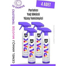 Asitan Pak 4 Lü 500 ml Mucize Köpük Temizleyici Sprey Yağ Sökücü Yüzey Temizleyici Parlatıcı Lore