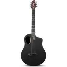 Donner Rising G2 Carbon Fiber Elektro Akustik Gitar (Transparent Brown)