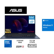Asus vivobook 15 X1504VA Intel Core 5 120U 8gb Ddr5 512GB SSD Windows 11 Home 15.6" Fhd Duddi