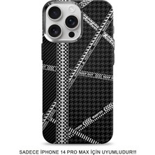 SC Soo Case iPhone 14 Pro Max Uyumlu Premium Desenli Sert Magsafe Kılıf Kapak SOO-610