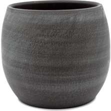 Asitan Esra Gri Seramik Saksı 15X13 cm