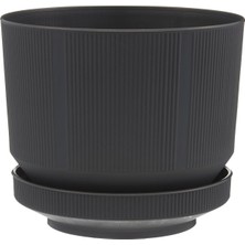 Asitan S282 Lüks Saksı Dekoratif Saksı, Antrasit, 18.5cm, 3.3 Litre