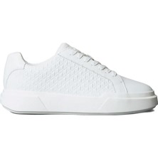 Calvin Klein Beyaz Erkek Sneaker Chunky Cupsole Laceup Lth Aop