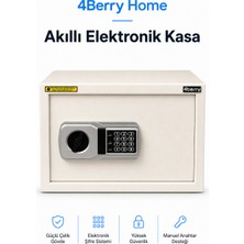 4Berry Akıllı Elektronik Kasa – Şifreli Dijital Çelik Kasa, Acil Durum Anahtarlı TC-028