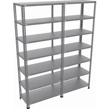 Ayyıldız Raf 31X186X200 cm Ikili Seri Bağlantılı 7 Katlı Modüler Çelik Raf Sistemi – Elektrostatik Fırın Boyalı Çok Amaçlı Depolama ve Ayakkabılık Rafı