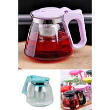 Asitan Roseroi Süzgeçli Cam Demlik Tea Pot 700ML Çay Kahve ve Bitki Çayı Demleme Çaydanlığı