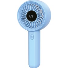 Ozkr Store Feny FN-F45, Mavi, Tek Tuşla Ayarlanabilir Güç, LCD Gösterge, Elde Kullanım, Dahili 1800MAH Bataryalı, Type-C Şarj Girişli, Vantilatör