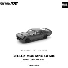 Pop Race 1:64 Shelby Mustang GT500 Dark Chrome Edition PRDC004 Diecast Model Araba