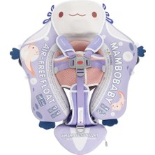 Mambobaby Yüzme Simidi - Purple Axolotl,  Emniyetli, Gölgelikli ve Ayak Destekli