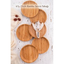 Bambum Penne Servis Tabağı Yuvarlak 25 cm - 6'lı Set