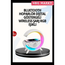 HBG Markt Mey Ithalat® 15W Hızlı Şarj Destekli LED Atmosfer Işığı ve Alarm Fonksiyonlu Lamba