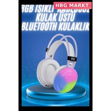 HBG Markt Mey Ithalat® Rgb Işıklı Yüksek Ses Kaliteli Kablosuz Kulak Üstü Bluetooth Kulaklık