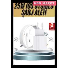 HBG Markt Mey Ithalat® 15/pro/pro Max 20W Ios Uyumlu Hızlı Şarj Aleti Adaptörlü Beyaz