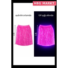 HBG Markt Neon Pembe Hawaii Eteği Parti ve Etkinlikler Için Enerjik Stil
