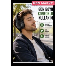 HBG Markt Siyah Bluetooth Kulaklık Kablosuz Yüksek Ses Kalitesi
