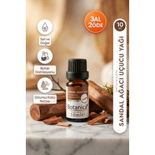 Botanica %100 Saf Sandal Ağacı Yağı Lüks Aromaterapi Meditasyon Cilt Bakımı Doğal Uçucu Bitkisel 10 ml