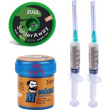 Smnr Mechanic Krem Macun Lehim Solder Paste 42 gr 138C Flux, 2uul 2015 Lehim Emme Temizleme Teli 2,0 mm Lehim ST02