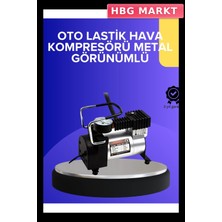 HBG Markt Mey Ithalat® Metal Gövdeli Oto Lastik Hava Kompresörü 12V 140 Psı Hızlı Şişirme