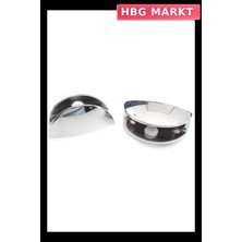 HBG Markt Mey Ithalat® Oval Krom Etejer Camı Tutucu Takımı