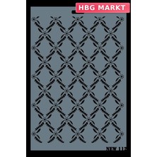 HBG Markt Mey Ithalat® Rich New Seri N-112 Stencil 35X25 cm