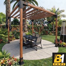 B1 Moto B1 Yapı Ahşap Pergola-Kamelya Ara Bağlantılı Set