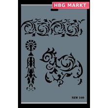 HBG Markt Mey Ithalat® Rich New Seri N-109 Stencil 35X25 cm