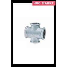 HBG Markt Galvanizli Artı Şeklinde T Bağlantı Parçası (1 1/4" ve 3/4")