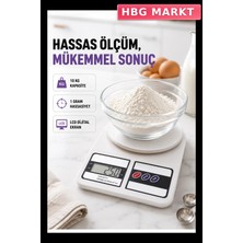 HBG Markt Dijital Mutfak Terazisi 10KG Kapasite 1g Hassasiyet