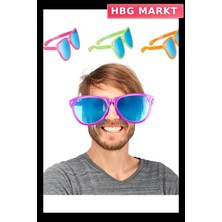 HBG Markt Mey Ithalat® Büyük Parti Gözlüğü Rengarenk 12 Adet 27X9 cm