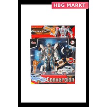 HBG Markt Mey Ithalat® HW-668-1-2 Işıklı Dönüşebilen Robot Araba -Vardem