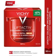 Vichy Liftactiv Collagen Specialist 16 SPF50 Gündüz Kremi Yedek Kapsül 50 ml