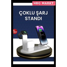 HBG Markt Mey Ithalat® Modern Tasarımlı Çok Fonksiyonlu Kablosuz Şarj Standı