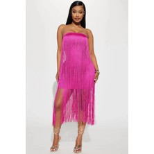 Fashion Nova Inquisition Storm Mini Dress - Magenta