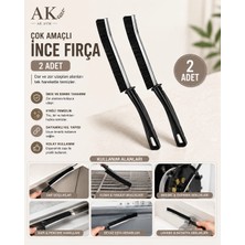 Ak Avm 2 Adet Çok Amaçlı Ince Temizlik Fırçası Derz Araları, Banyo, Mutfak, Lavabo Detay Temizleme Fırçası
