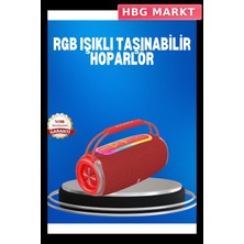 HBG Markt Mey Ithalat® Rgb LED Işıklı 20W Taşınabilir Hoparlör Bluetooth 5.3 + Type-C Şarj